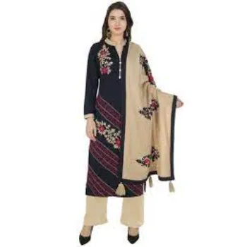 Embroidered Woolen Suit Set from winter wear for Women